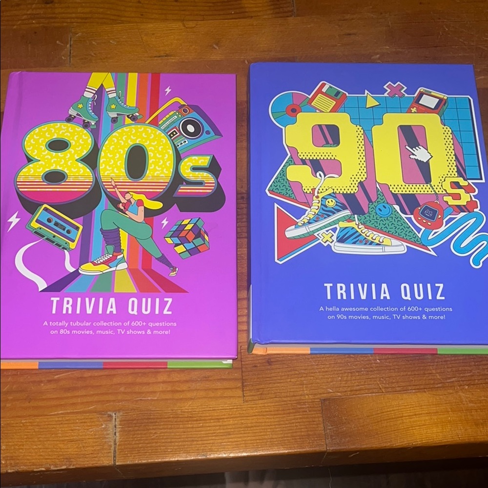 80s & 90s Trivia Quiz Books